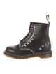 Dr. Martens Patent Leather Studded Accents Combat Boots