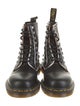 Dr. Martens Patent Leather Studded Accents Combat Boots