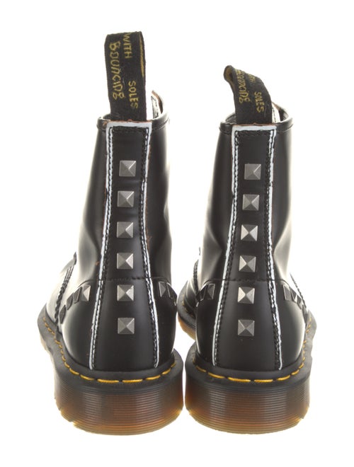 Dr. Martens Patent Leather Studded Accents Combat Boots