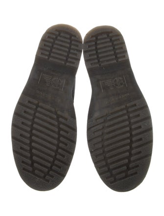 Dr. Martens Leather Graphic Print Combat Boots