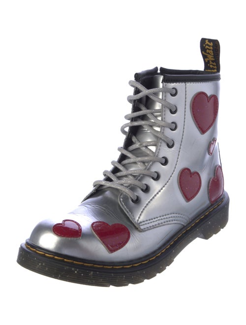Dr. Martens Patent Leather Graphic Print Combat Boots