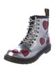 Dr. Martens Patent Leather Graphic Print Combat Boots