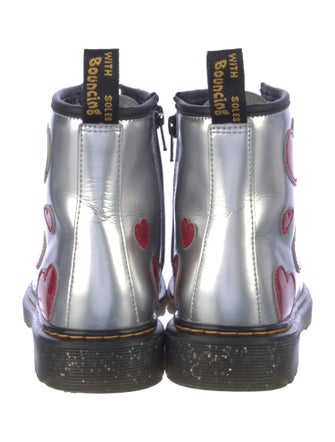 Dr. Martens Patent Leather Graphic Print Combat Boots