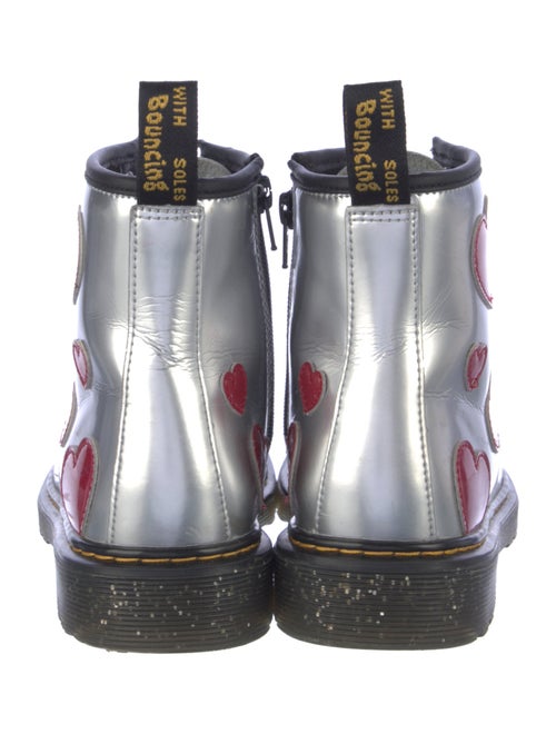Dr. Martens Patent Leather Graphic Print Combat Boots