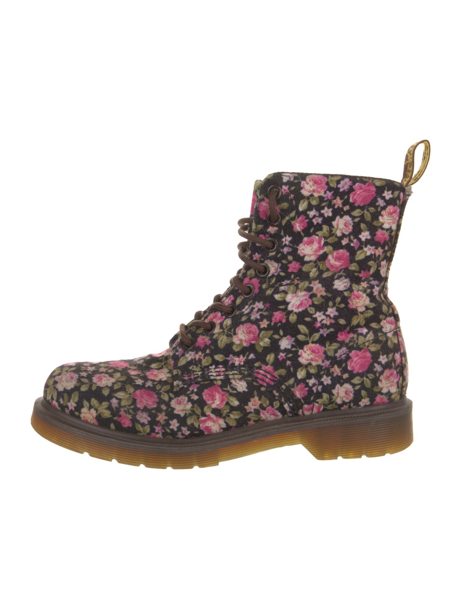 Dr. Martens Canvas Floral Print Combat Boots