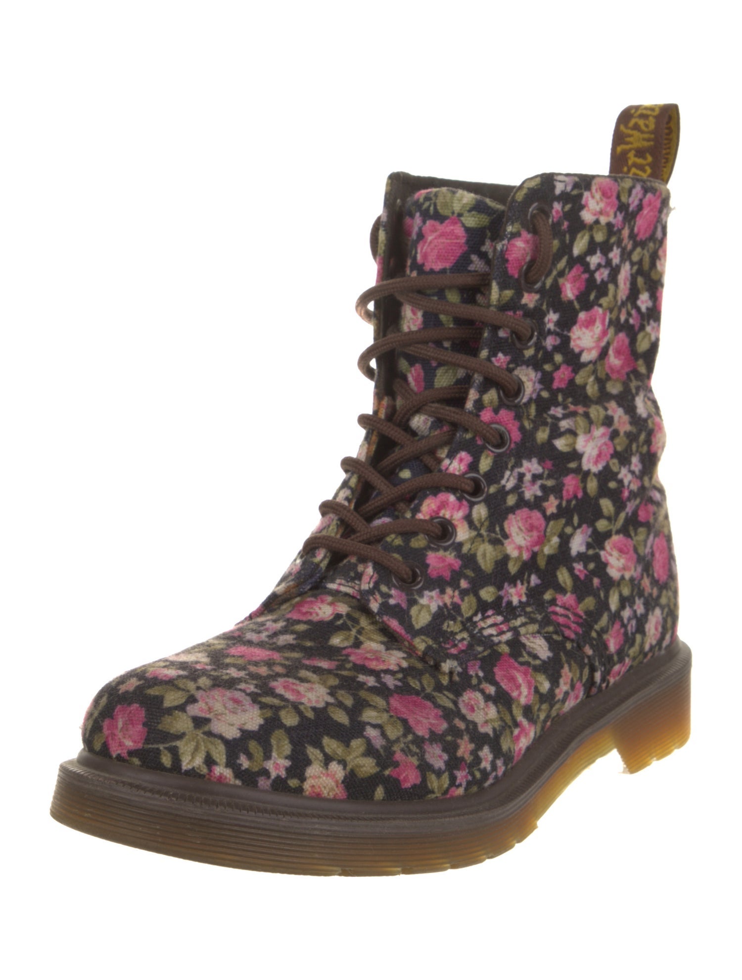 Dr. Martens Canvas Floral Print Combat Boots