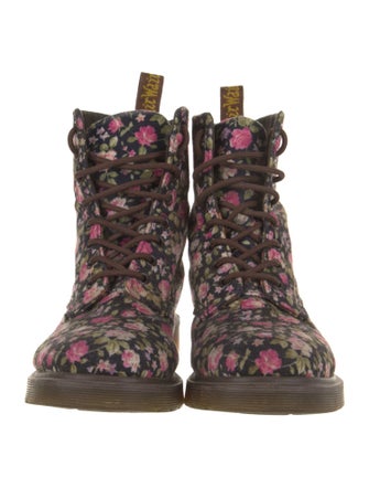 Dr. Martens Canvas Floral Print Combat Boots
