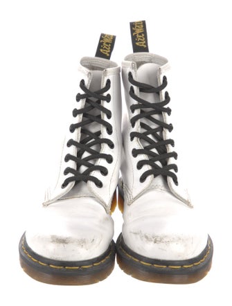 Dr. Martens Leather Colorblock Pattern Boots