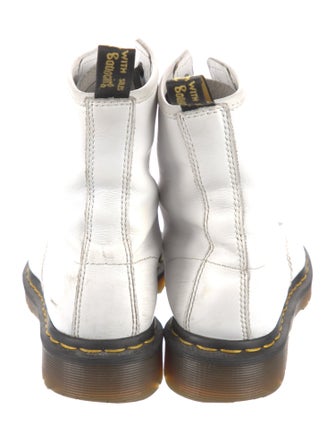 Dr. Martens Leather Colorblock Pattern Boots