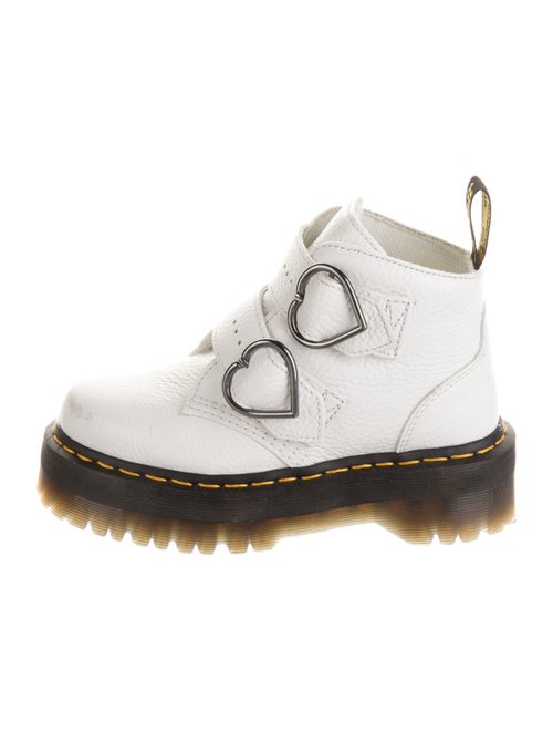 Dr. Martens Leather Whipstitch Trim Combat Boots