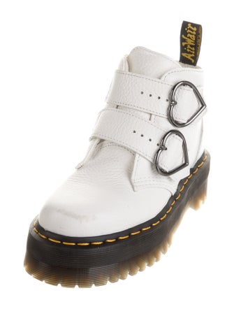 Dr. Martens Leather Whipstitch Trim Combat Boots