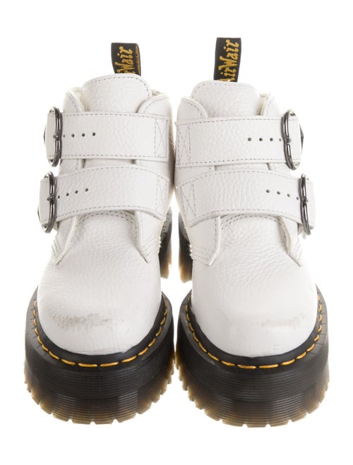 Dr. Martens Leather Whipstitch Trim Combat Boots