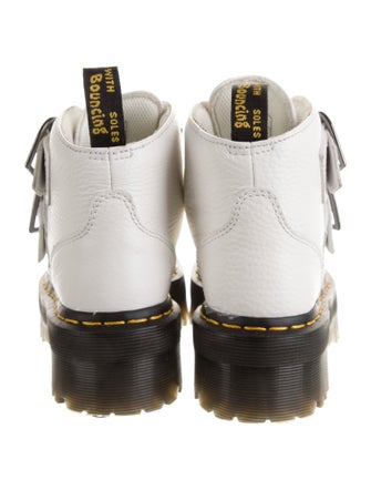 Dr. Martens Leather Whipstitch Trim Combat Boots