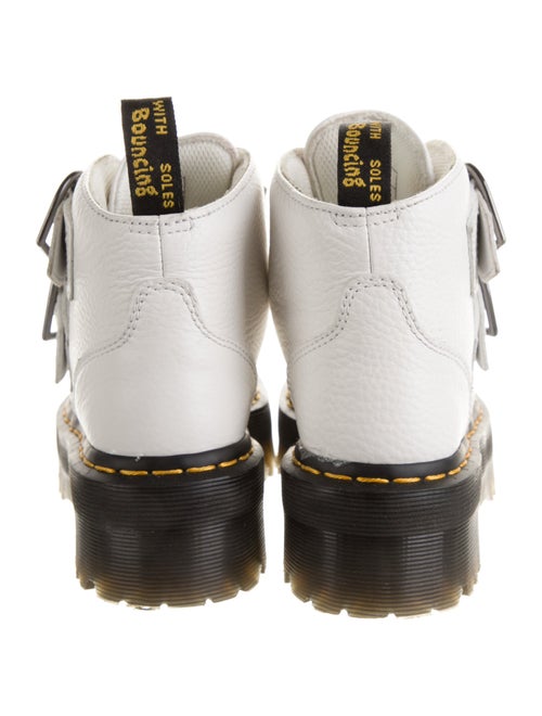 Dr. Martens Leather Whipstitch Trim Combat Boots