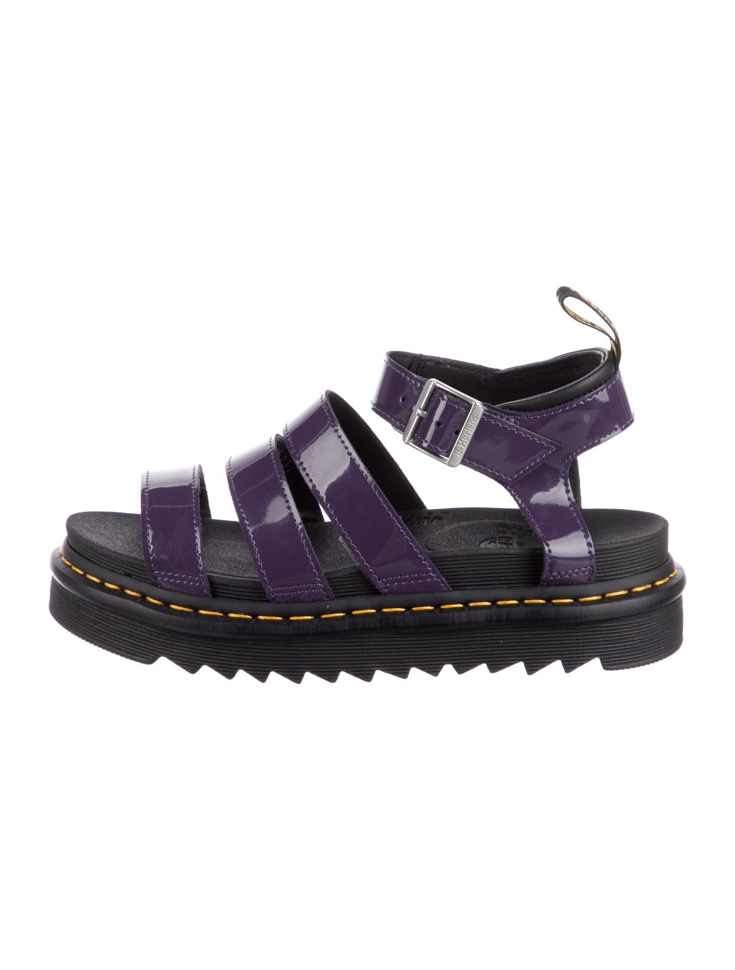 Dr. Martens Patent Leather Gladiator Sandals
