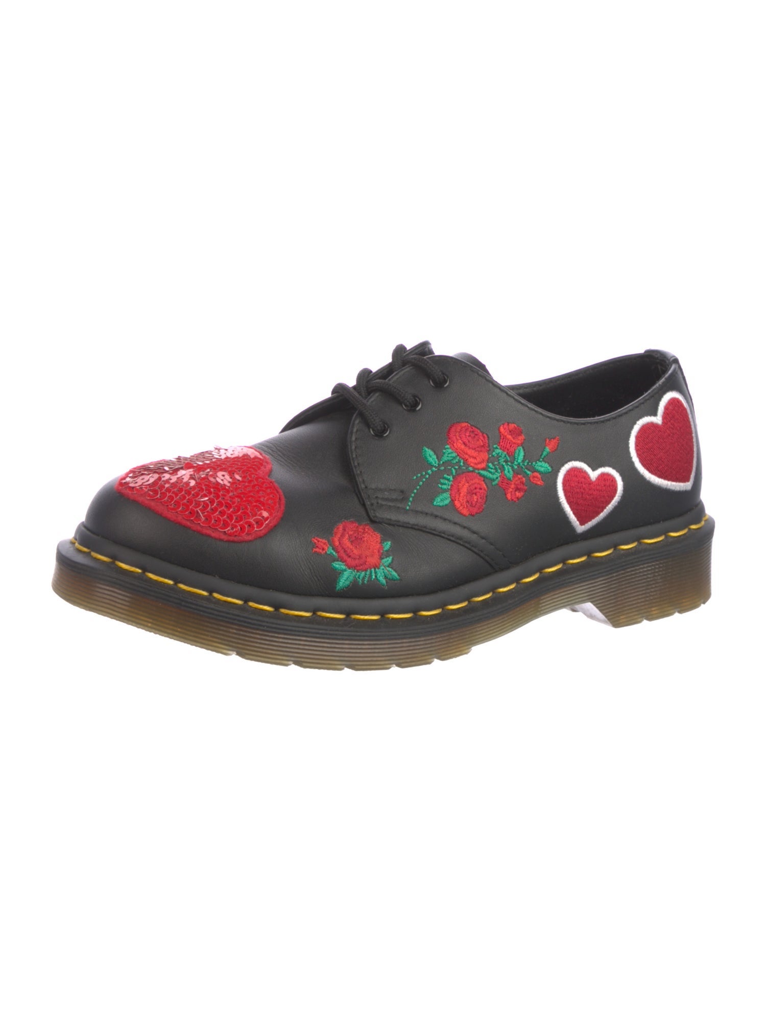 Dr. Martens Leather Printed Oxfords