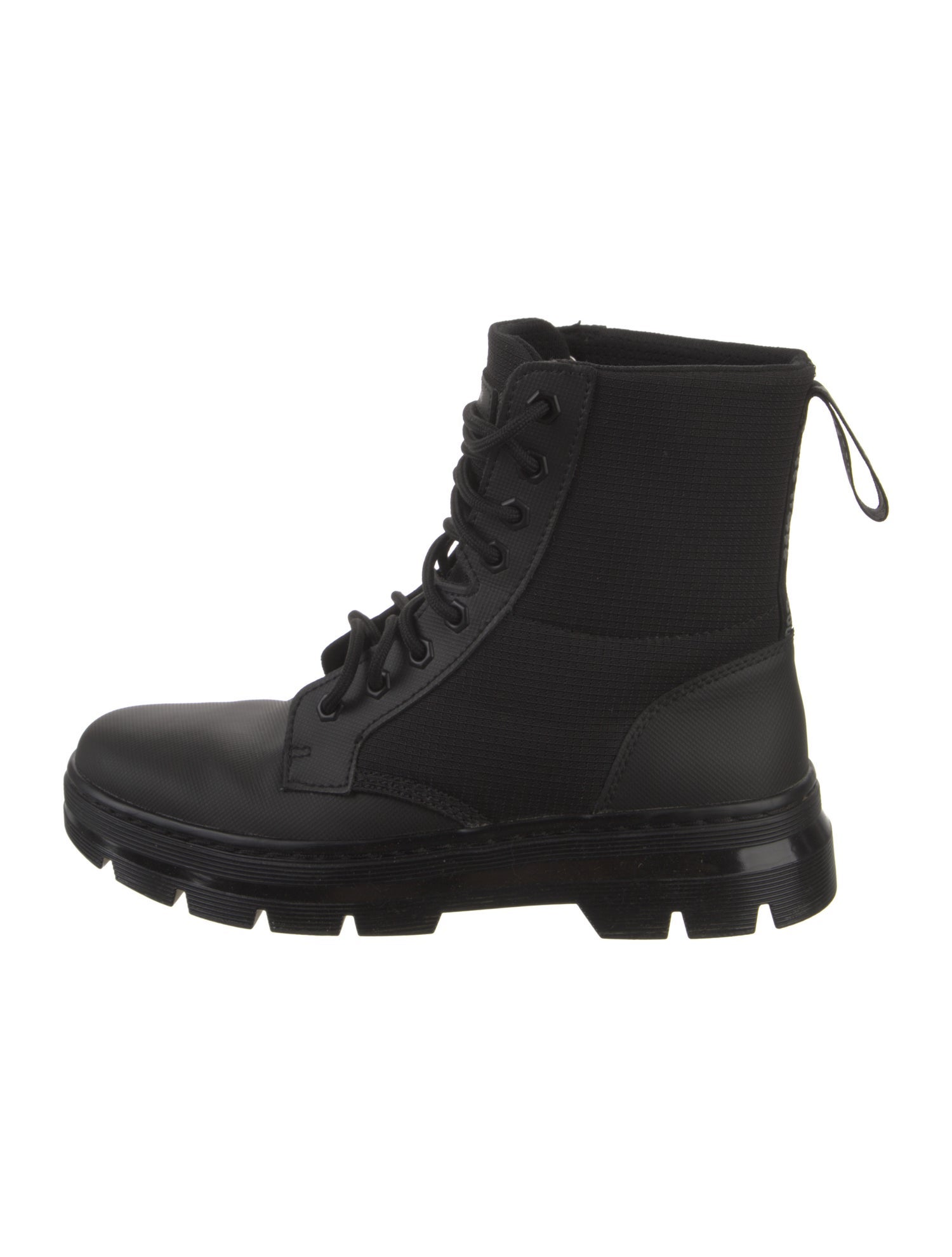 Dr. Martens Canvas Leather Trim Embellishment Combat Boots