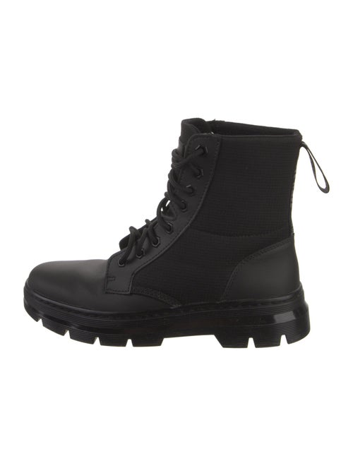 Dr. Martens Canvas Leather Trim Embellishment Combat Boots