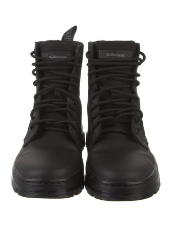 Dr. Martens Canvas Leather Trim Embellishment Combat Boots
