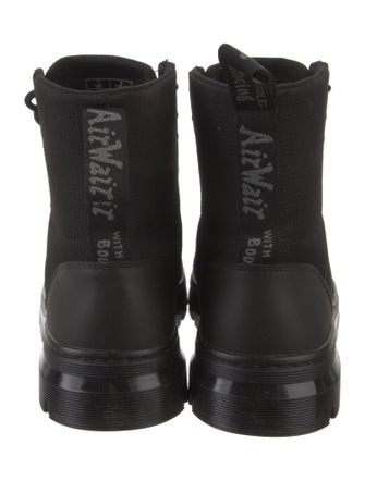 Dr. Martens Canvas Leather Trim Embellishment Combat Boots