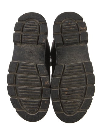 Dr. Martens Canvas Leather Trim Embellishment Combat Boots