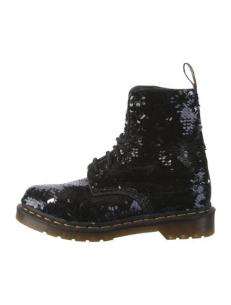 Dr. Martens Sequins Sequin Embellishments Combat Boots