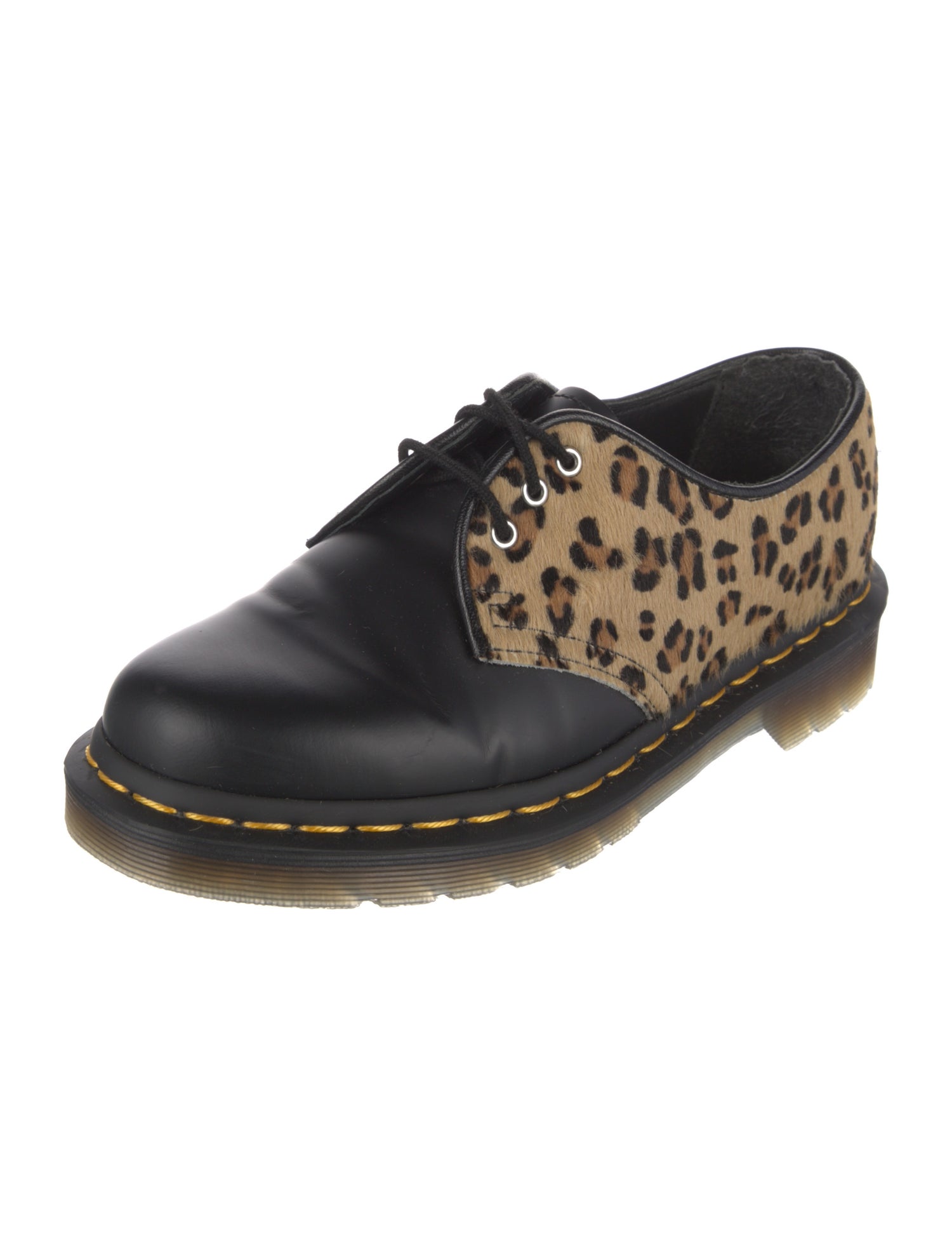 Dr. Martens Leather Animal Print Oxfords