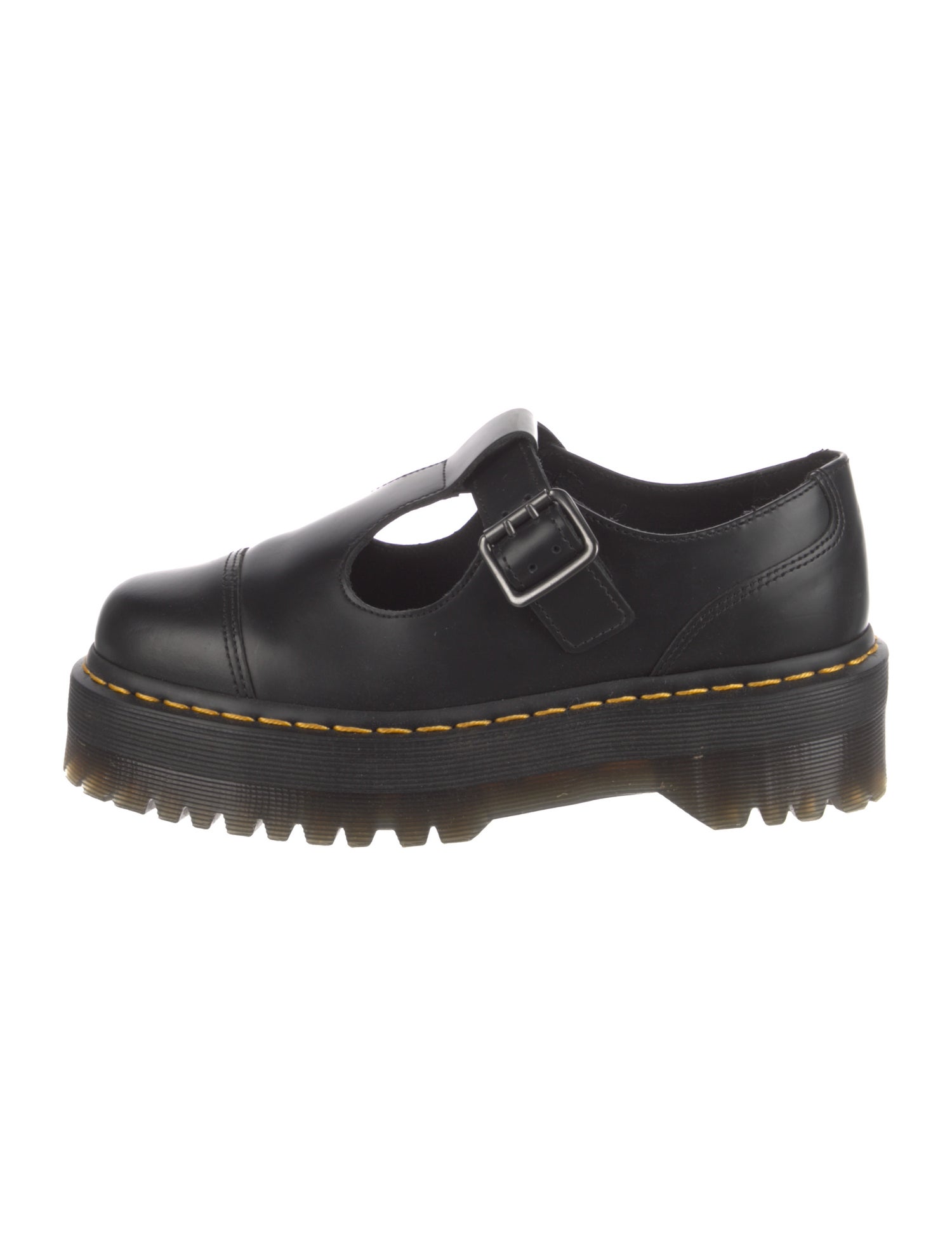 Dr. Martens Leather Cutout Accent Mary Jane Flats