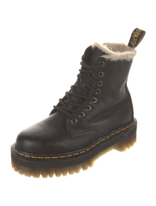 Dr. Martens Leather Whipstitch Trim Combat Boots