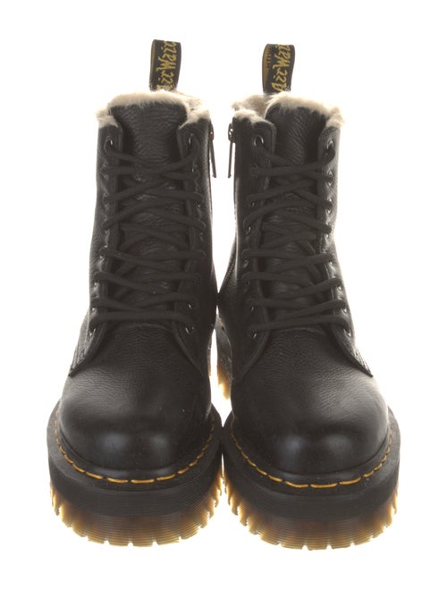 Dr. Martens Leather Whipstitch Trim Combat Boots