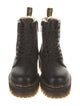 Dr. Martens Leather Whipstitch Trim Combat Boots