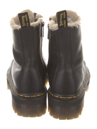 Dr. Martens Leather Whipstitch Trim Combat Boots