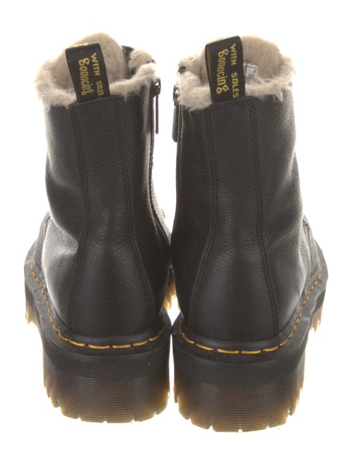 Dr. Martens Leather Whipstitch Trim Combat Boots