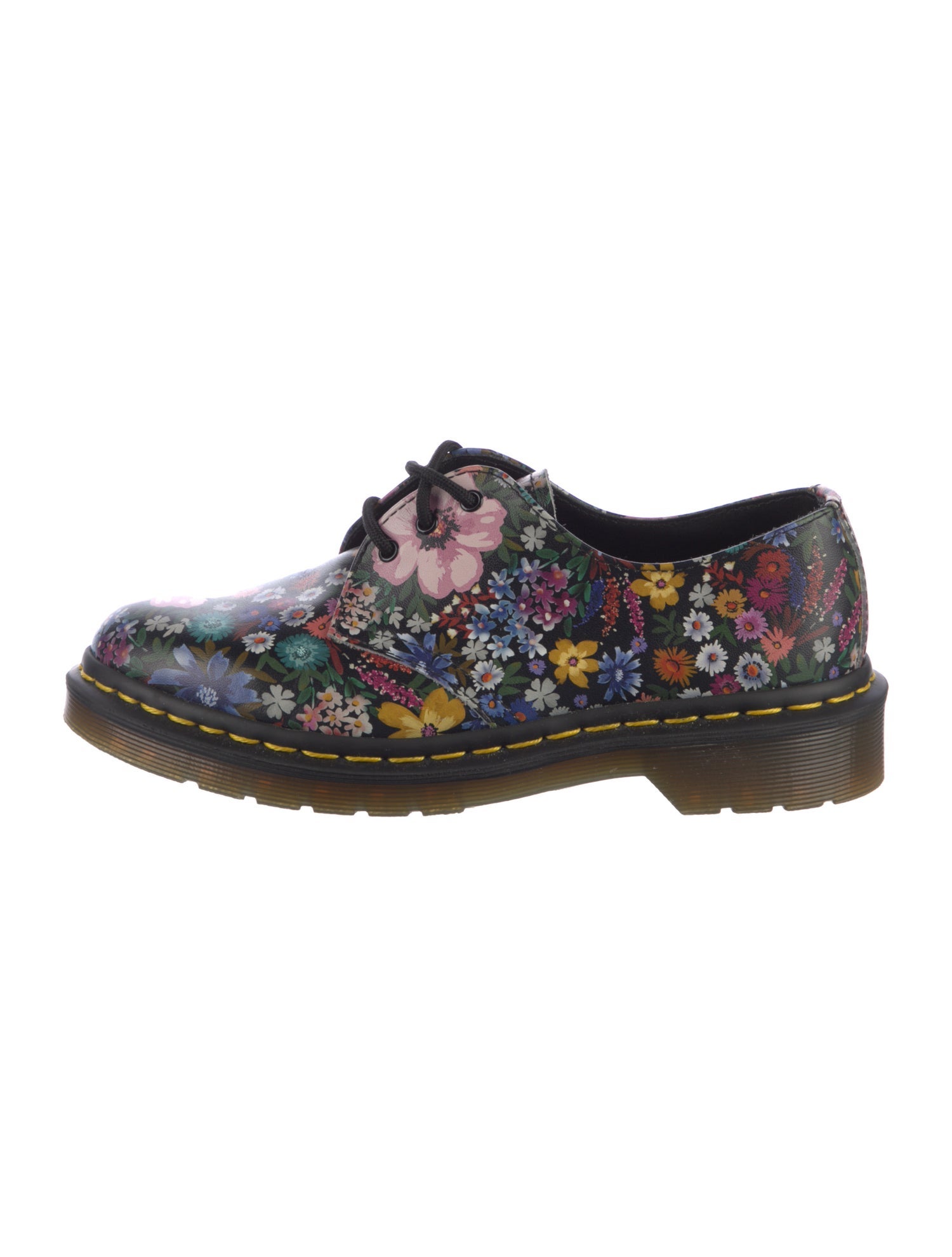 Dr. Martens Leather Floral Print Oxfords