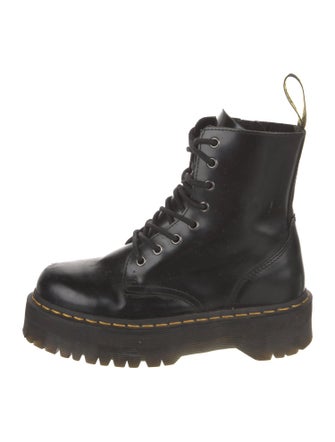 Dr. Martens Leather Whipstitch Trim Combat Boots