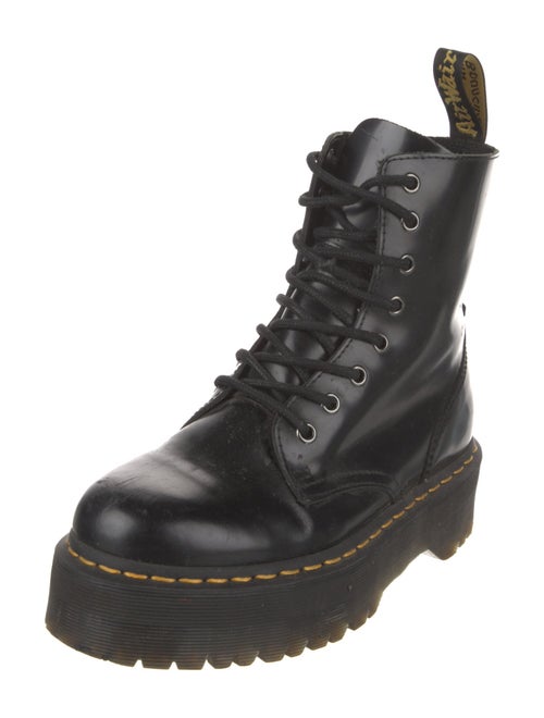 Dr. Martens Leather Whipstitch Trim Combat Boots