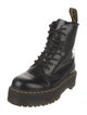Dr. Martens Leather Whipstitch Trim Combat Boots