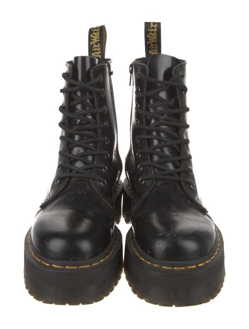 Dr. Martens Leather Whipstitch Trim Combat Boots