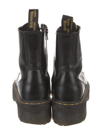 Dr. Martens Leather Whipstitch Trim Combat Boots