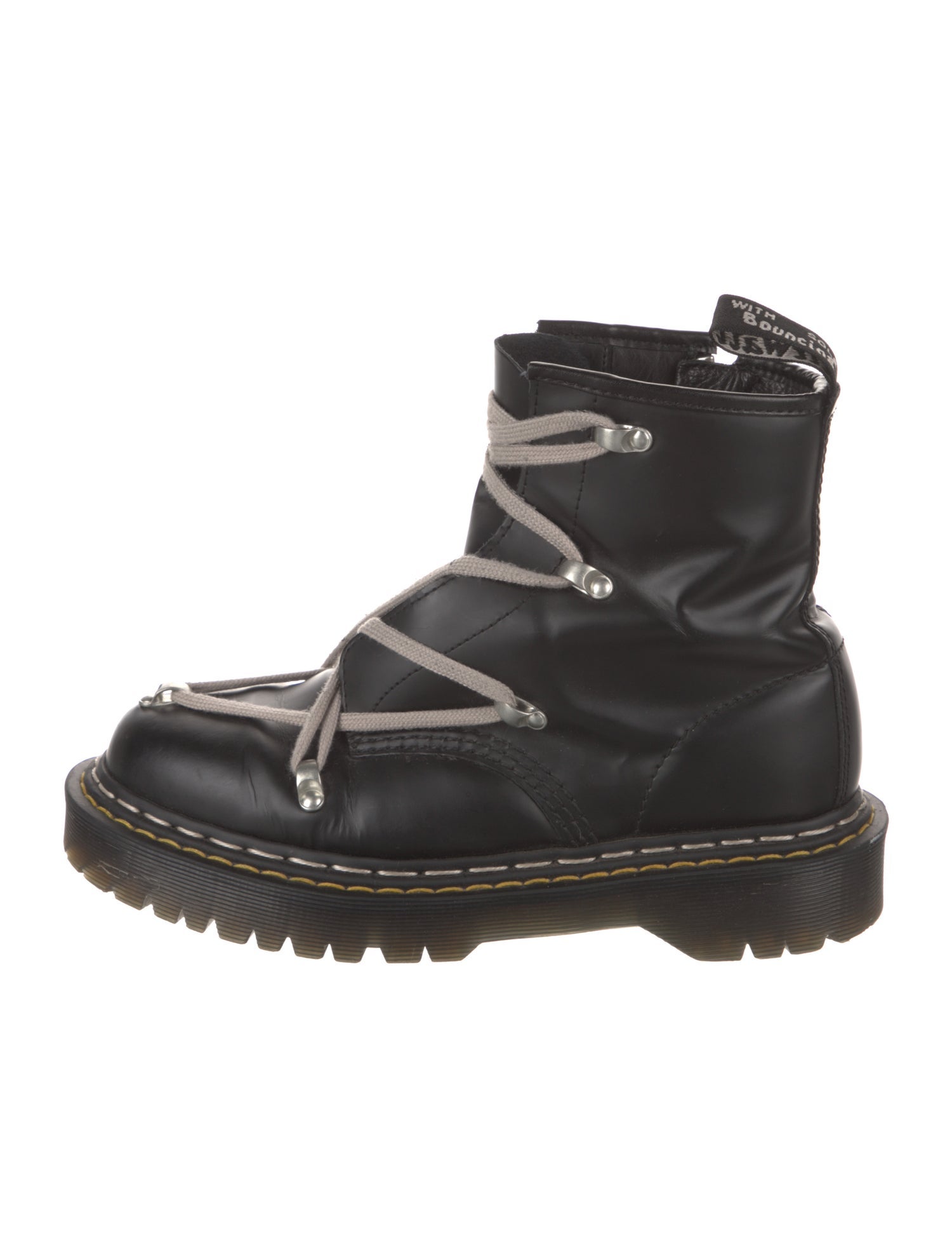 Rick Owens x Dr. Martens Leather Combat Boots