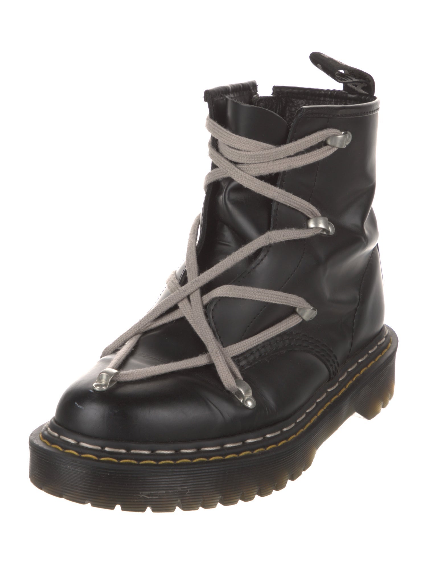 Rick Owens x Dr. Martens Leather Combat Boots
