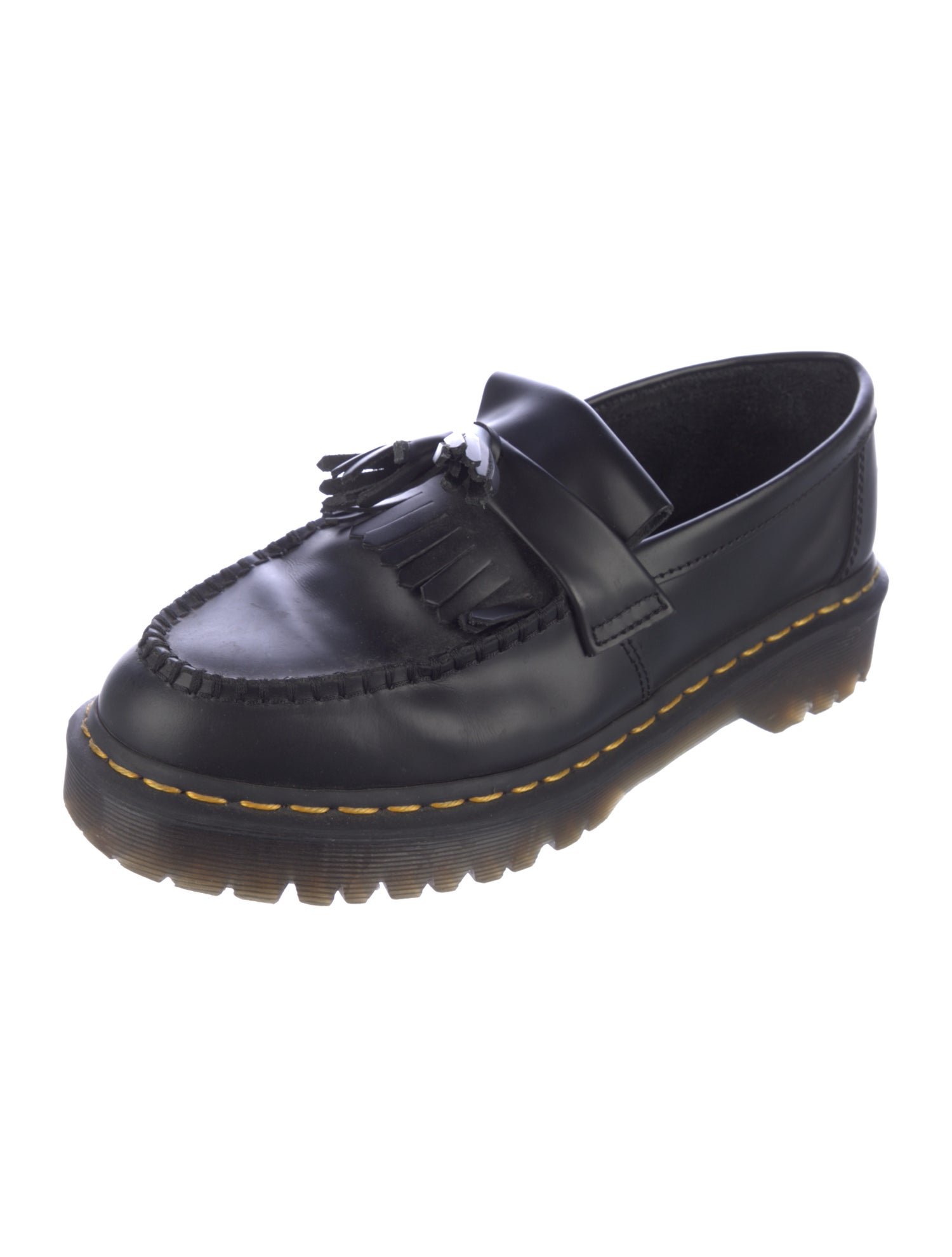 Dr. Martens Leather Tassel Accents Loafers