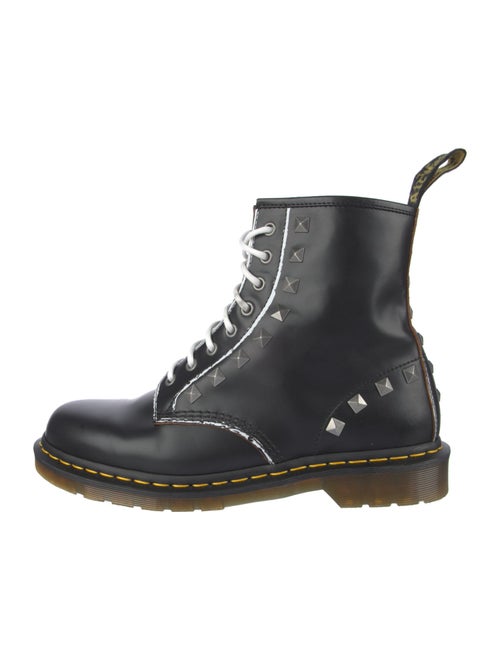 Dr. Martens Leather Studded Accents Combat Boots