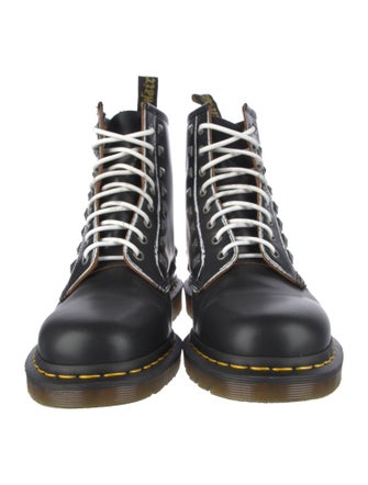 Dr. Martens Leather Studded Accents Combat Boots