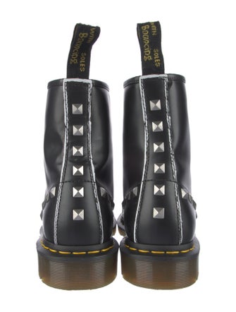 Dr. Martens Leather Studded Accents Combat Boots
