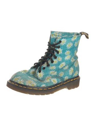 Dr. Martens Floral Print Lace-Up Boots