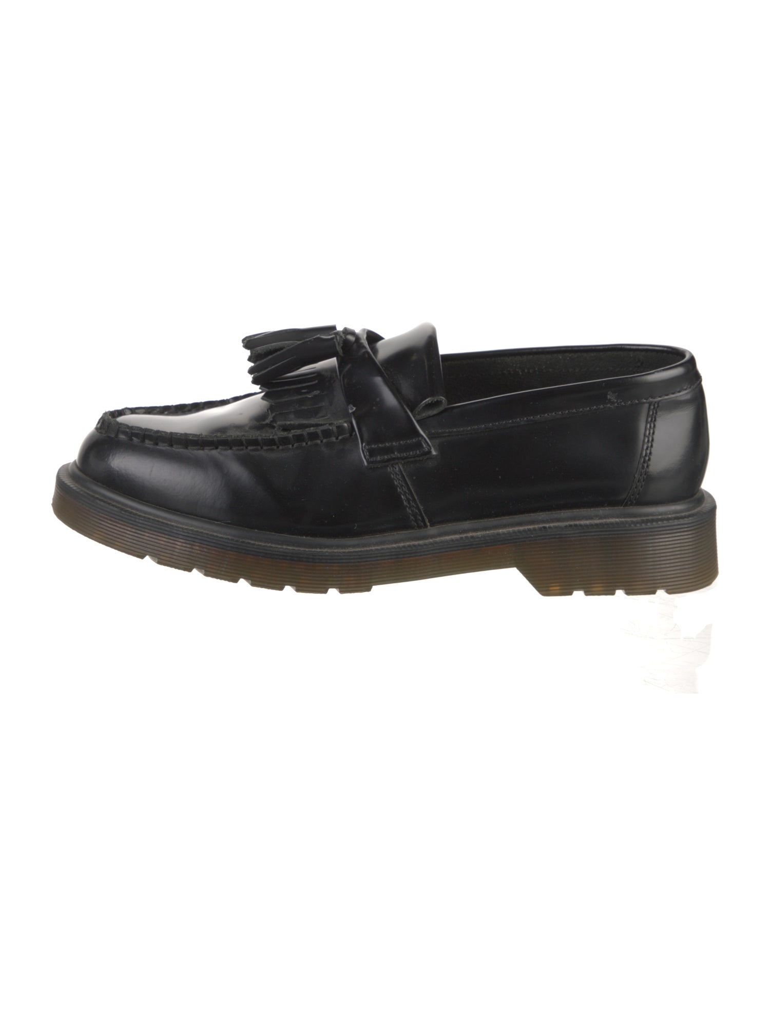 Dr. Martens Leather Tassel Accents Dress Loafers