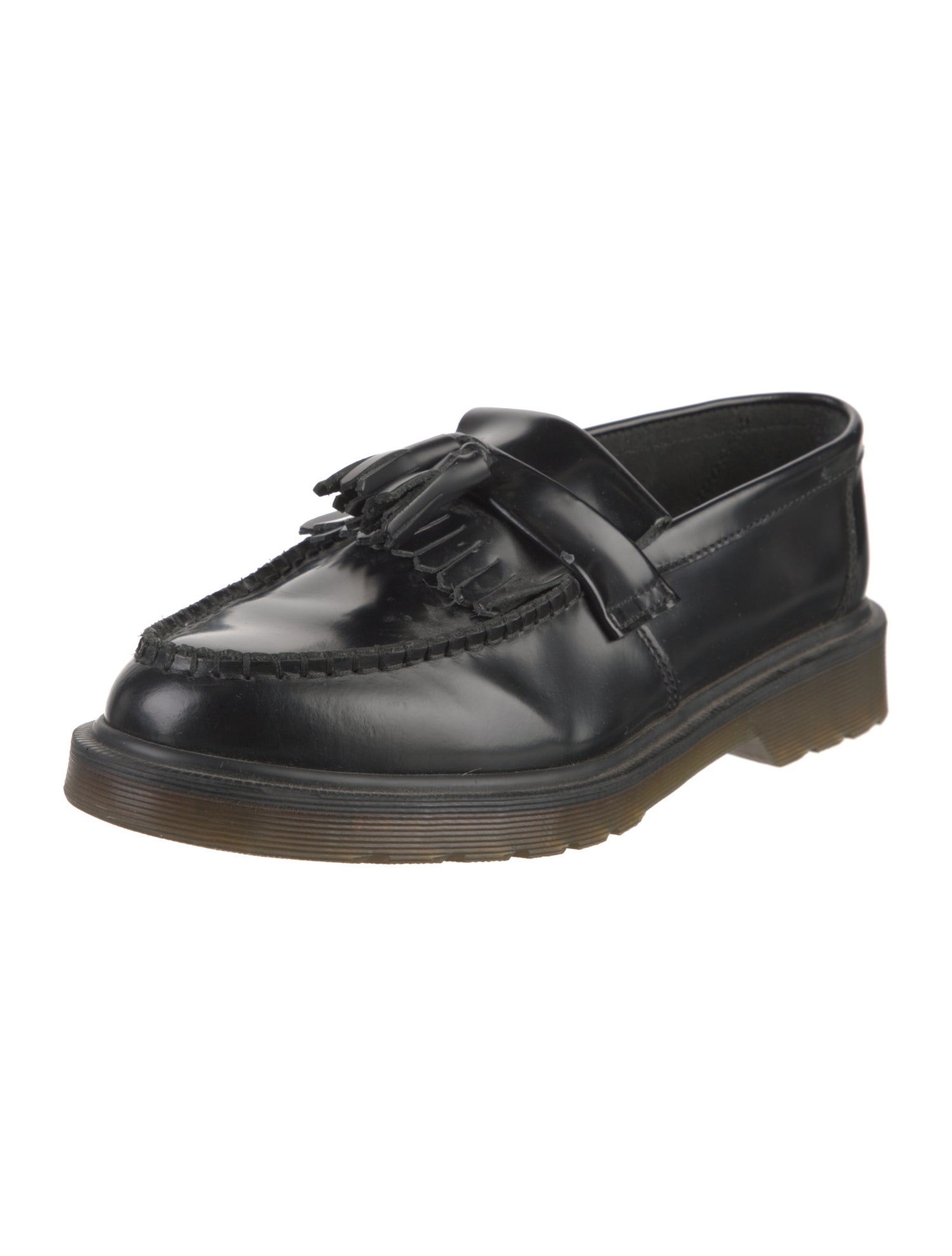 Dr. Martens Leather Tassel Accents Dress Loafers