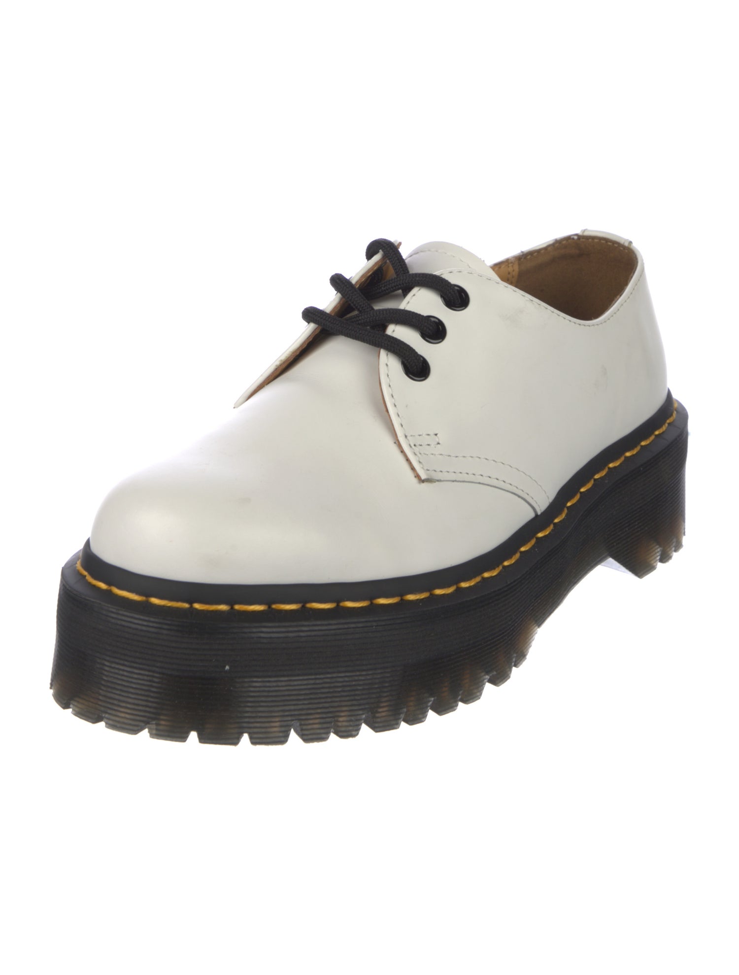 Dr. Martens Leather Colorblock Pattern Sneakers