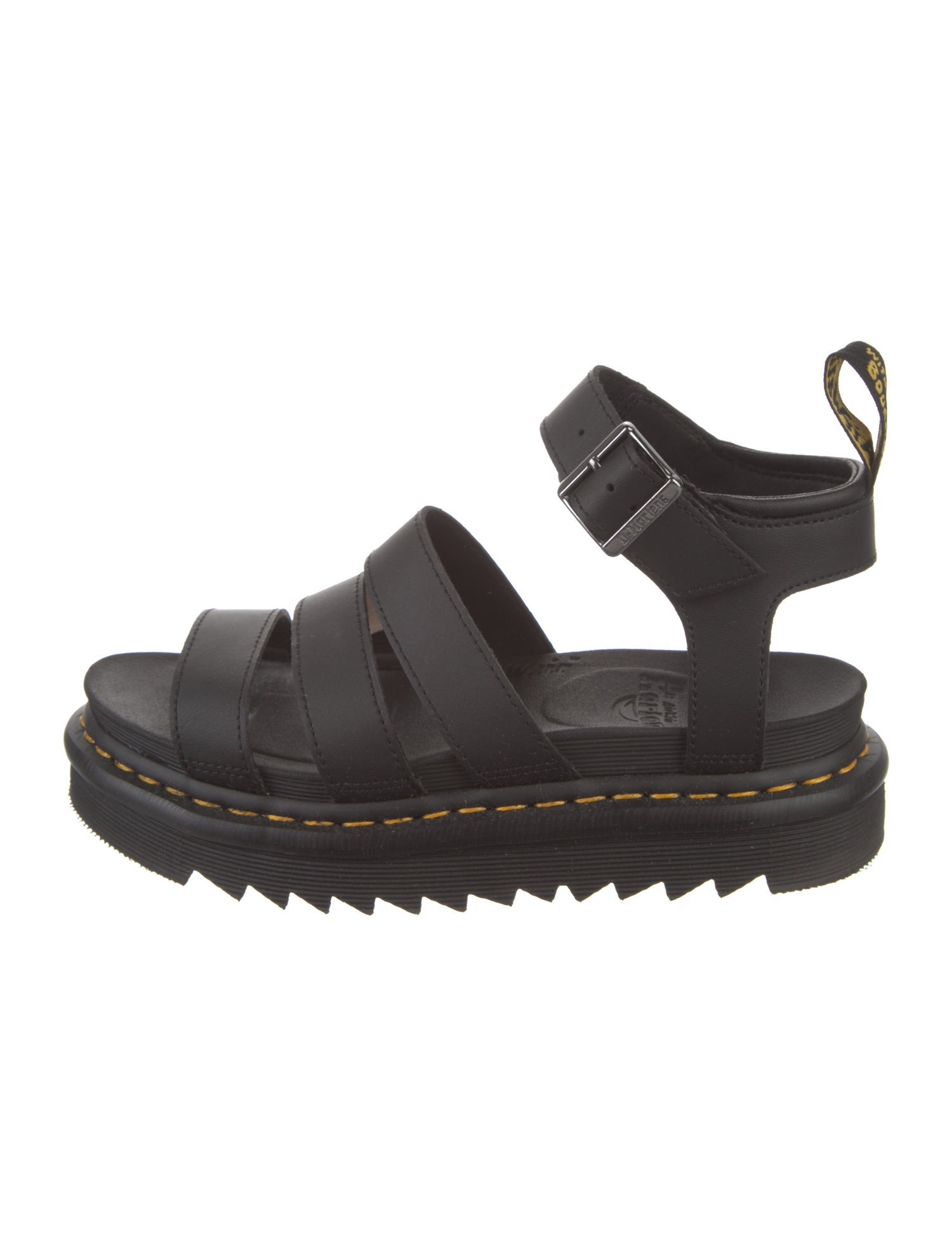 Dr. Martens Leather Cutout Accent Gladiator Sandals